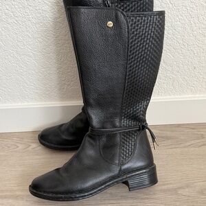 Black Leather Boots - Lobo Solo - Knee High Leather Boots